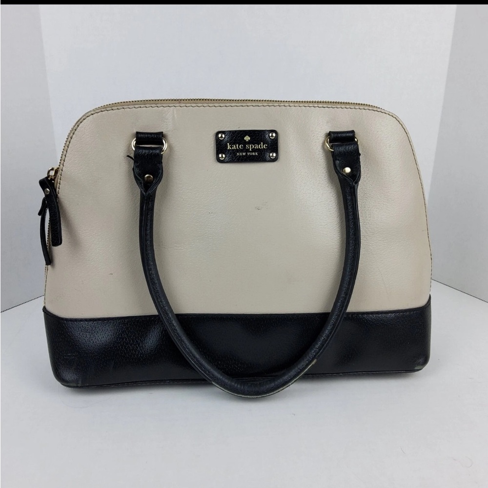 Kate Spade Two-Tone Black and Cream Satchel